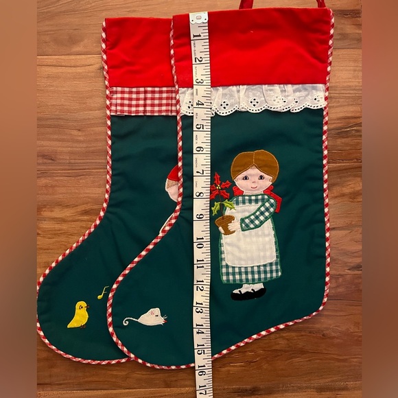 Set of 2 Vintage Christmas Stockings – Kids Theme – Made in Philippines - Picture 11 of 11